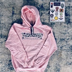 Thrasher Roses Pink Hoodie NWT- includes Thrasher magazine.